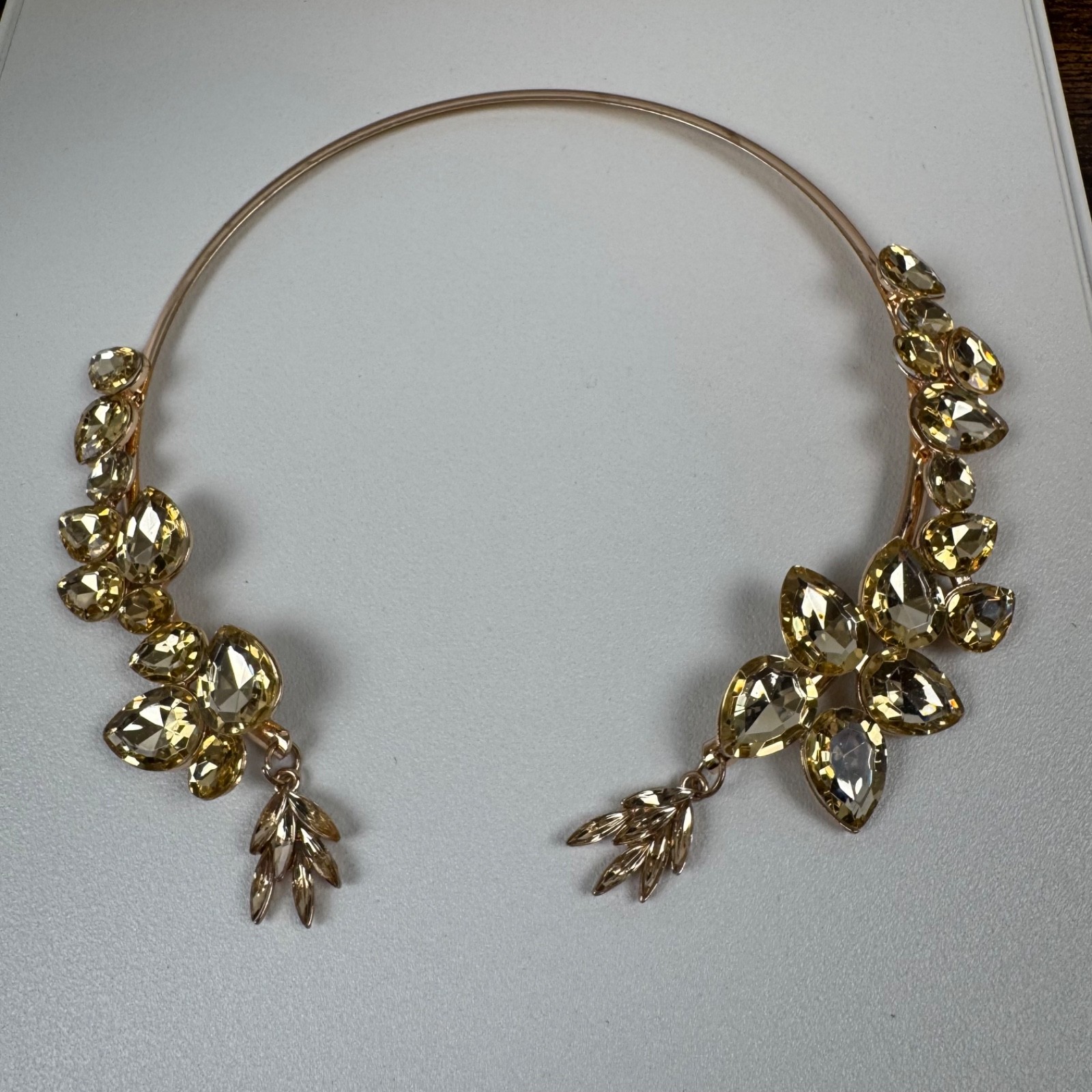 Fancy party evening Rhinstone Crystal Statement Choker Necklace