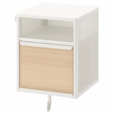 New IKEA Bekant Storage Unit Mesh White 16 1/8” wide x 24” tall x