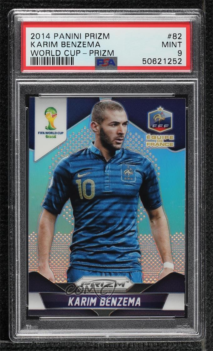 2014 Panini Prizm World Cup Silver Prizm Karim Benzema #82 PSA 9 MINT 1o2