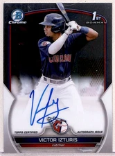 2023 Bowman Chrome Prospect Autographs Victor Izturis RC Auto Cleveland