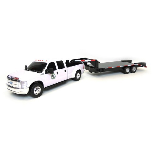 Big Country Toys 1/20 Black Flatbed Gooseneck Trailer with Ramps 427 - Picture 5 of 6