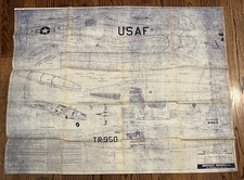 FREE SHIP! Vintage 1958 Berkeley Models Airplane Blueprints Plans Lockheed T-33A
