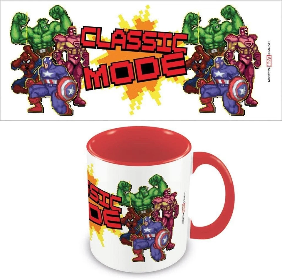 Caneca interna Marvel Classic Mode dois tons (tamanho único) (branco/vermelho) tamanho único branca/vermelha - Imagem 2 de 2