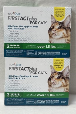 Tevrapet FirstAct Plus Kills Fleas Tick & Lice Over 1.5lbs 6 Months Supply (SH7)
