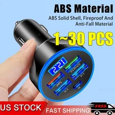 4 USB Port Super Fast Car Charger Adapter for iPhone Samsung Android Phone LOT