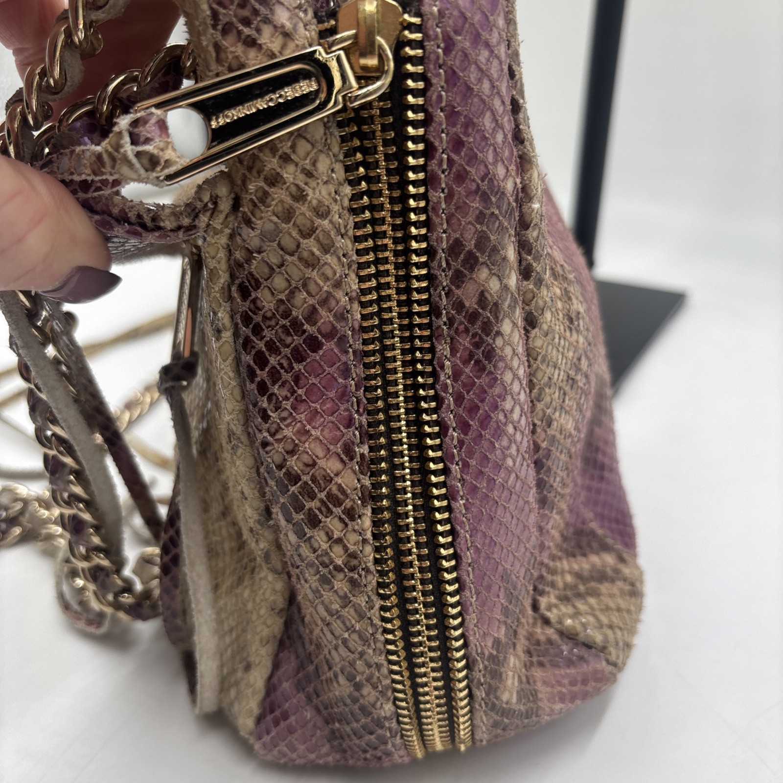 Rebecca Minkoff Python Embossed Shoulder Crossbod… - image 6