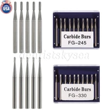 Dental Carbide Burs Tungsten Steel Bur FG# 330 245 Pear for High Speed Handpiece