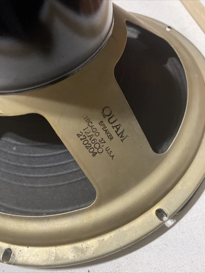 Classic 1962 Quam Co-Axial 12" 12A6 CO Alnico Hi-Fi Speaker Untested - Image 2 of 4