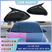2X Side RearView Mirror Cover Caps For VW Golf MK7 7.5 GTI R GTD Base 2009-2020