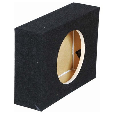Qpower BQSHALLOW12SINGLE Single 12'' Shallow Mount Subwoofer Box Enclosure Black