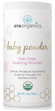 Era Organics Talc-Free Organic Baby Powder - USDA Organic Dusting Powder with Ar