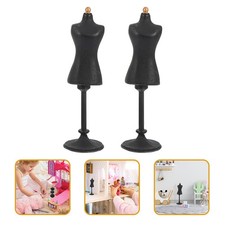 2 Pcs Resin Doll Dress Mannequin Stand Miniature Clothes Display Holders