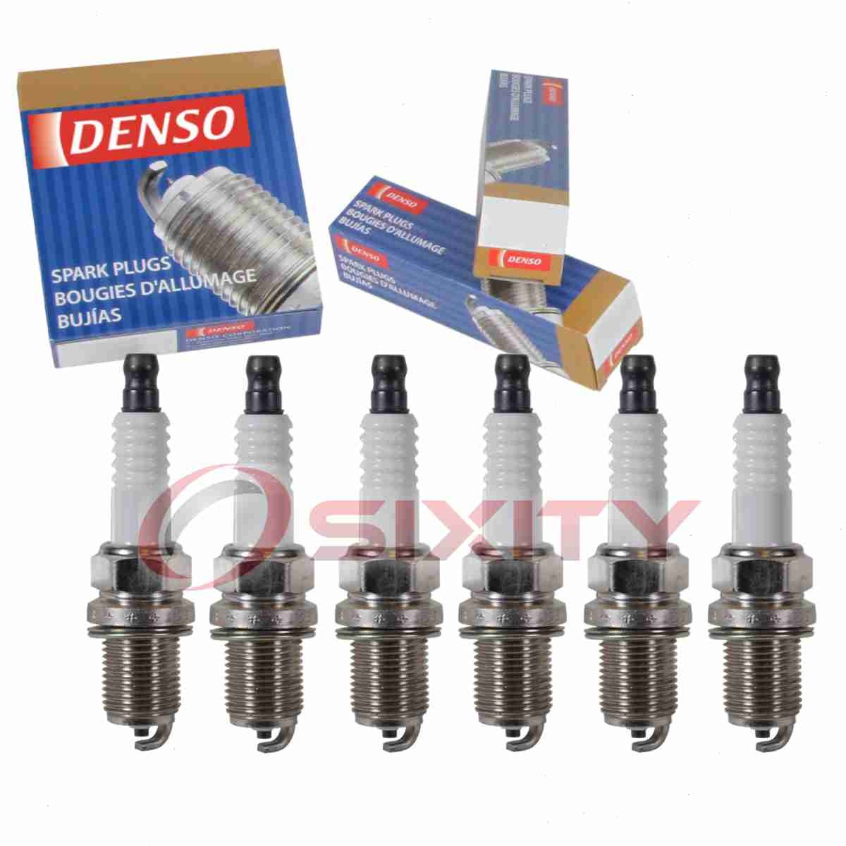 6 pc DENSO 3143 Standard Spark Plugs for SPRC10PYP4 MS851622 MD313442 fb