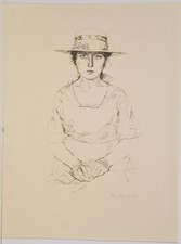 Heinz Hoffmeister / Lithografie /handsigniert/1922/Bildnis