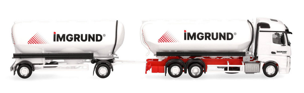 Mercedes Benz Actros S Herpa miniature citerne articulée 6x2 avec essieux mobiles