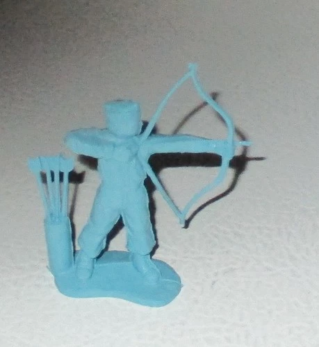 Marx 1950s 60MM Blue Boy Shooting Arrows with Intact Bow String