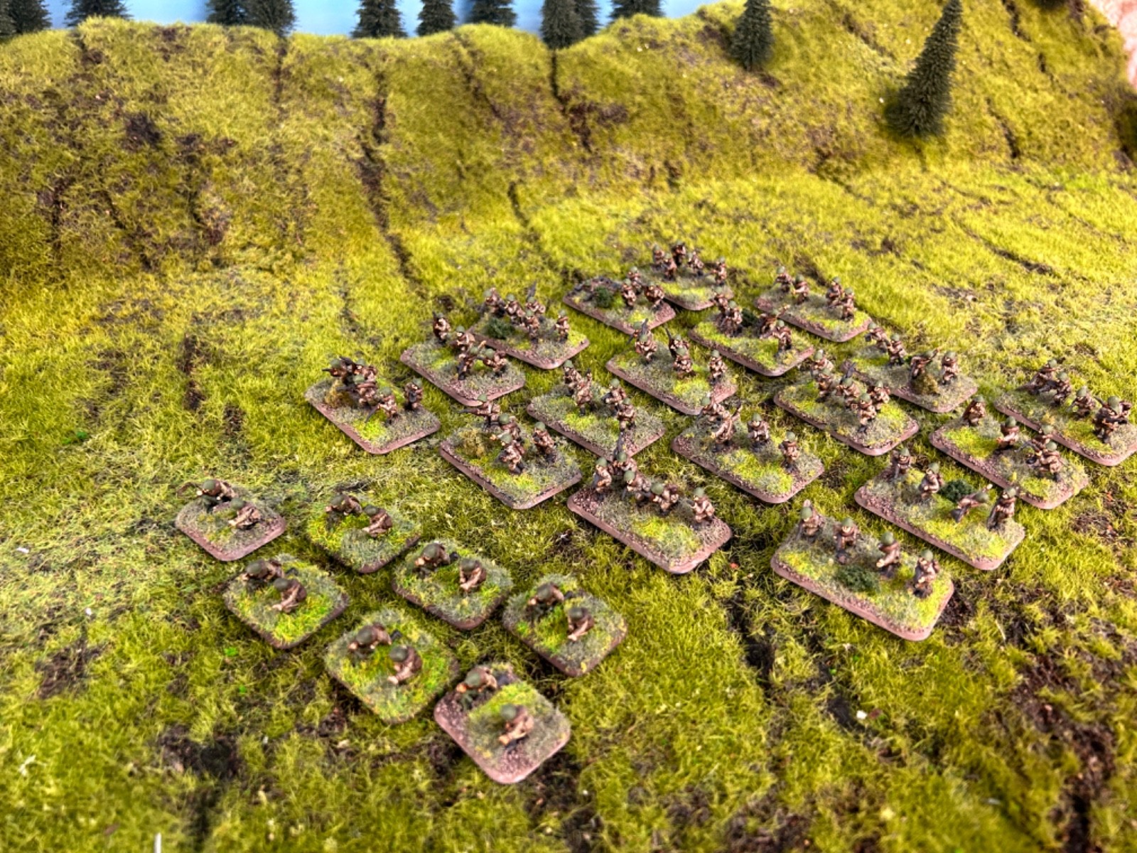 Flames of War Soviet Infantry mortar lot x18 Painted FOW Battlegroup 15mm