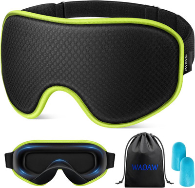 3D Sleep Mask - Comfortable Light Blocking Eye Mask for Travel & Sleep