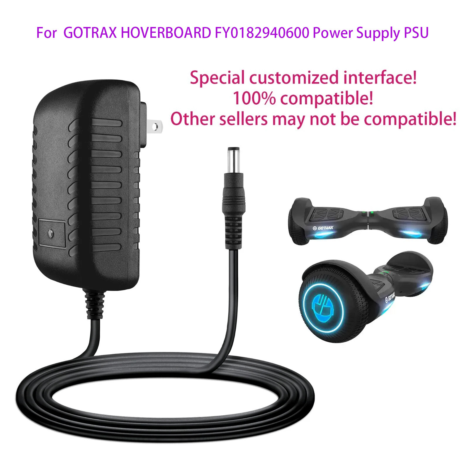 29.4V 0.6A 1A AC/DC Adapter Charger for GOTRAX HOVERBOARD FY0182940600 Power