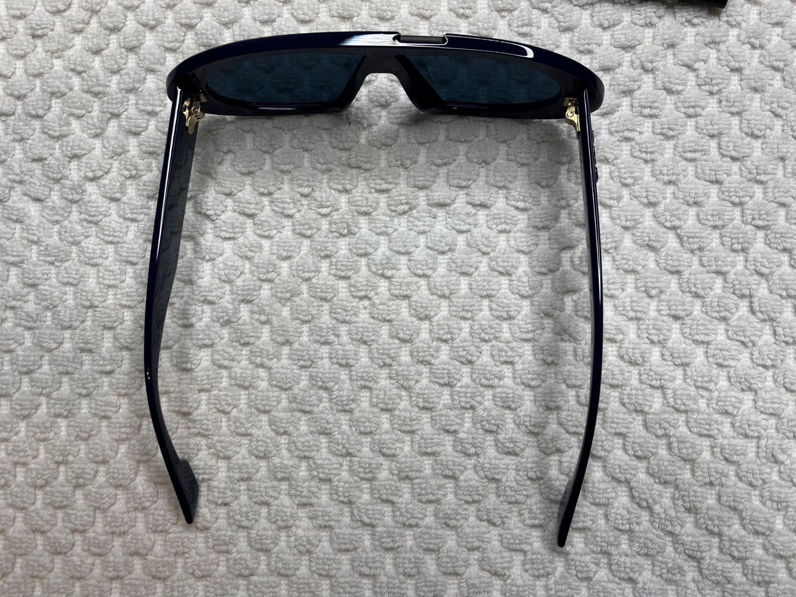 Christian Dior Oblique CD Gold Logo Blue Iconic Sunglasses with case, image 8