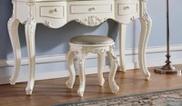 Pouf FußHocker Rund Sitz Hocker Polsterhocker Sitzhocker Edler Designer Echtholz
