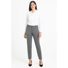 TALBOTS signature fit comfy gray ponte knit career office work pants size 10