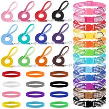 36 Pcs Puppy Collar and Leash Set, Adjustable New Born Dog Collars and Leash ...