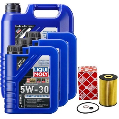 Motoröl Set High Tech 5W-30 LIQUI MOLY 8 Liter + Ölfilter für Hyundai Equus 5.0