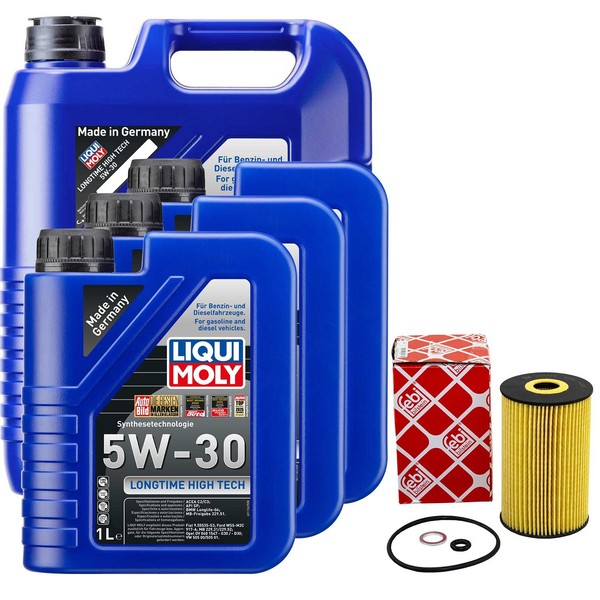 MotoröL Set High Tech 5W-30 Liqui Moly 8 Liter + ÖLfilter FüR Hyundai Equus 5.0-image