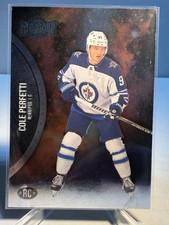 COLE PERFETTI 2021-22 SKYBOX NHL METAL UNIVERSE ROOKIE CARD. rookie card picture