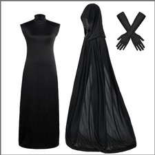 Black Witch Vampire Gothic Costume For Women Halloween Dress Up ComicCon Cosplay