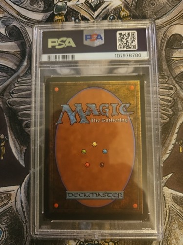 1997 Magic The Gathering Jet Medallion Tempest PSA 6 - Picture 2 of 2