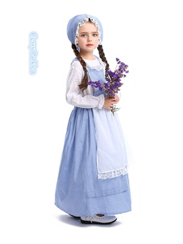 Pioneer Lady Girl Prairie Pilgrim Olden Day Colonial Victorian Book Week Costume - Picture 15 of 21