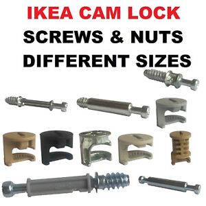 Ikea Cam Lock Bolt Screw Nut Flat Pack Furniture Connector Pax