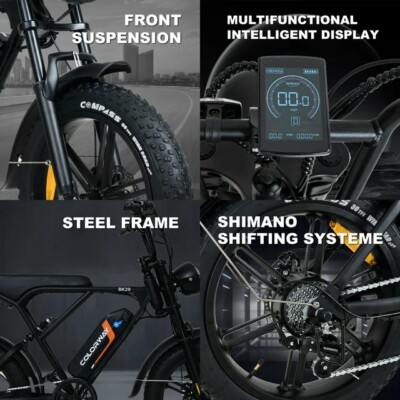 COLORWAY 750W Electric Bike for Adults 20X4.0 Fat Tire Off-Road E