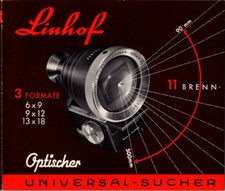 Vintage Linhof 3 Formate Optischer Camera Brochure 11 Brenn Weiten Mid Century