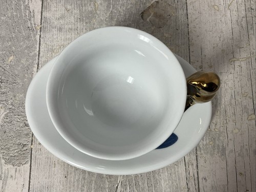 Mark & Spencer Birdsong Tea Cup and Saucer Gold Gilt Handle - Picture 9 of 9