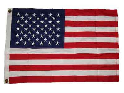 2x3 Embroidered USA American 600D Sewn Nylon Flag 2'x3' 2 Clips Pin