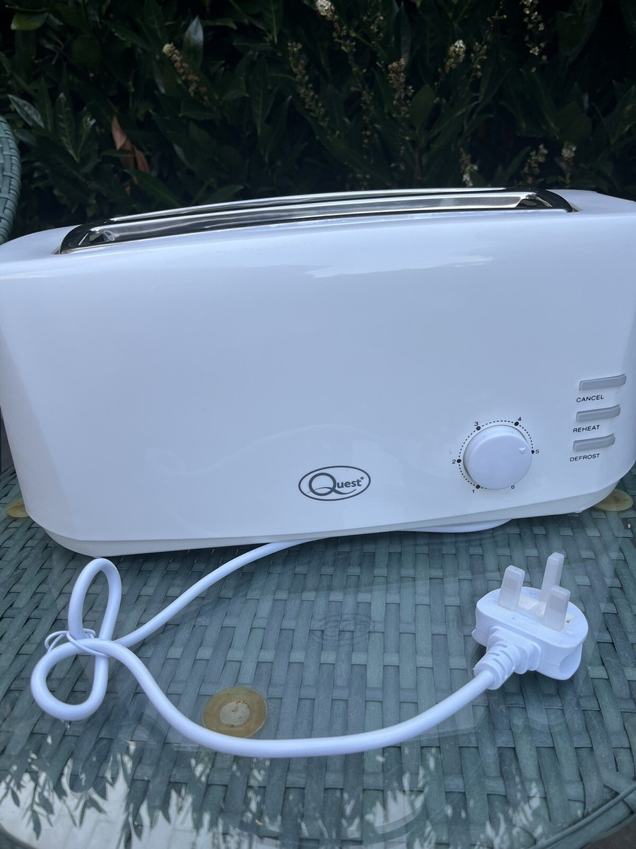 Quest 4-Slice Longslot Toaster White 5025301350499 UK