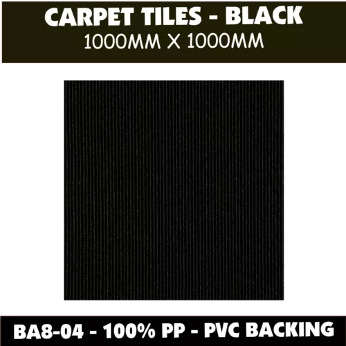 BLACK JACQUARD - SAVE 60%* ON RETAIL Home or Office CARPET TILES – 500x500 - Picture 6 of 11