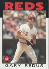 FREE SHIPPING-MINT-1986 Topps Gary Redus #342 PLUS REDS BONUS CARDS