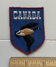 Flying Canada Goose Bird Canadian Souvenir Blue Embroidered Patch Badge