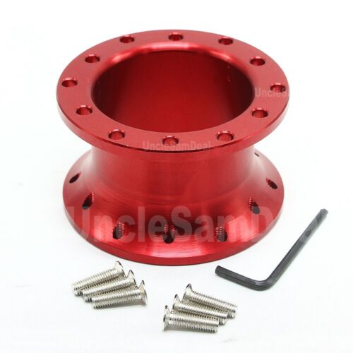 2" RED ALUMINUM 6 HOLES STEERING WHEEL EXTENDER HUB SPACER EXTENSION - Picture 1 of 7