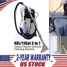 3in1 40L Commercial Carpet Cleaning Machine, Vacuum Cleaner Extractor New