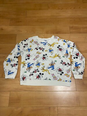 Disney Unisex XXL Mickey And Friends Goofy All Over Print Pullover Sweashirt ..