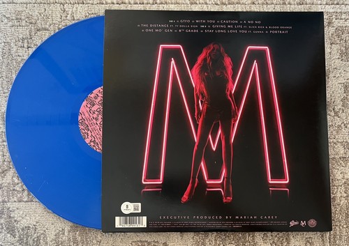 MARIAH CAREY FIRMADO PRECAUCIÓN EDICIÓN LIMITADA VINILO AZUL LP - CERTIFICADO DE AUTENTICIDAD BECKETT - Imagen 2 de 3