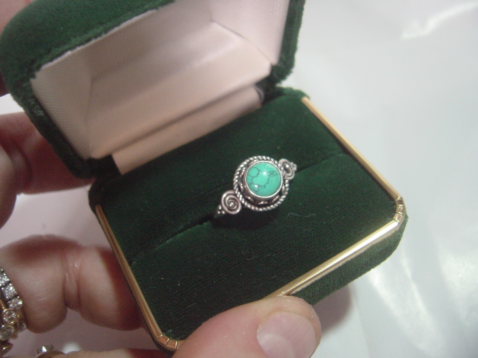 Stunning Solid Silver Ring-vintage-beautiful turq… - image 2