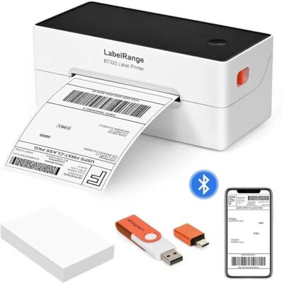 Impresora de etiquetas térmicas Bluetooth LabelRange BT320, impresión desde iPhone y Android Foto 1 de 4