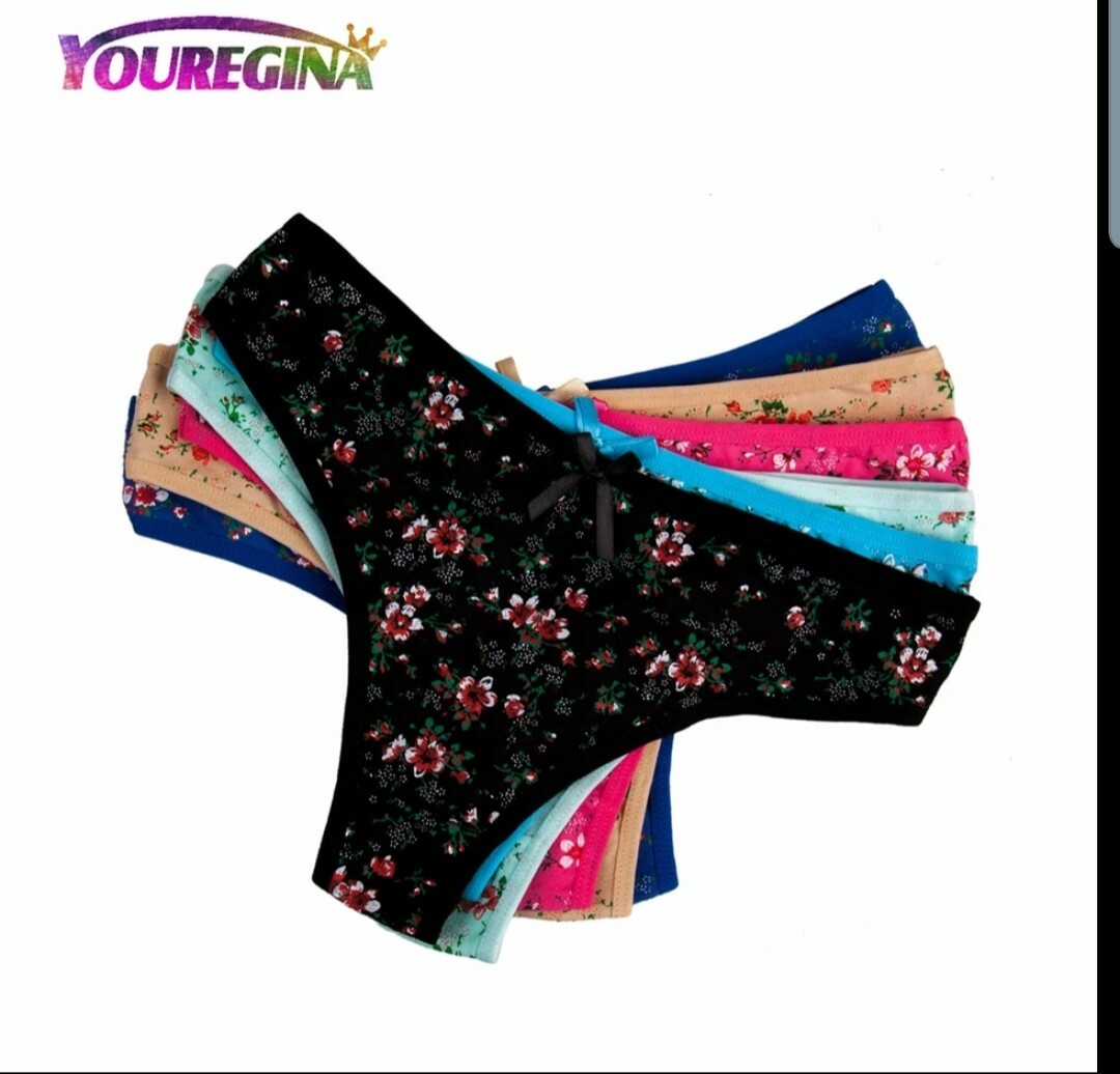 YOUREGINA Women Sexy G-strings Thongs Underwear Cotton Panties Cute Flower...