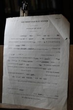 1942 Southern Railway Summons Caryville TN Law Suit Cow Killed Near Pioneer